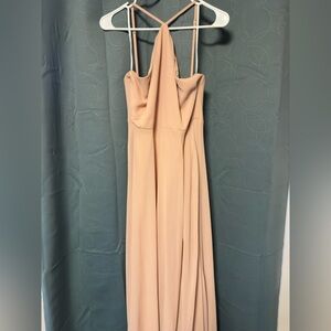 Lulu's Halter Strap Dusty Rose Dress